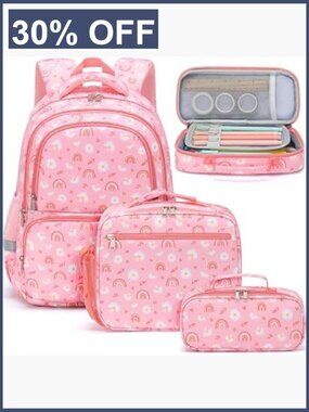 Kids 3-in-1 Backpack Set with Lunch Box and Pencil Case, Ages 3-12